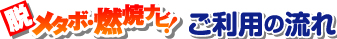 脱メタボ・燃焼ナビ！ご利用の流れ